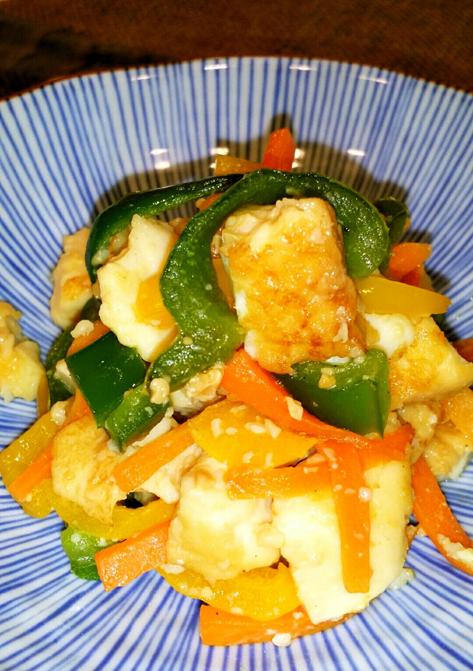 くずし厚揚げ・残り野菜⭐中華風味噌炒め♪-レシピのメイン写真