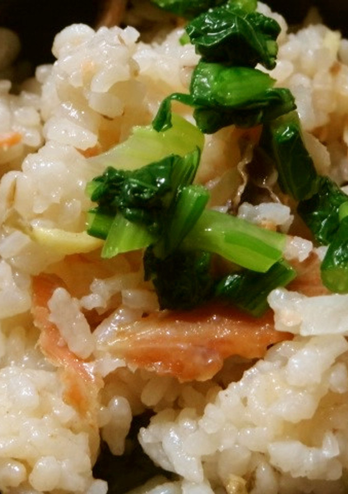 大根と秋鮭の端で炊き込みご飯-レシピのメイン写真