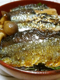 フライパンで簡単!さんまの蒲焼き丼-レシピのメイン写真