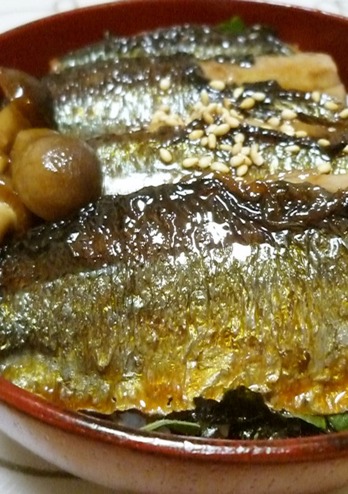 フライパンで簡単！さんまの蒲焼き丼-レシピのメイン写真