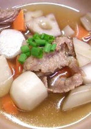 スジ肉のゆで汁利用　牛肉と根菜のスープ煮-レシピのメイン写真