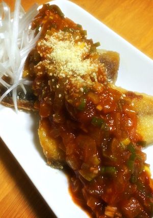 サバのシャキシャキ食感なトマトソース♫-レシピのメイン写真