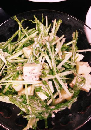 ずぼらの水菜とりんごとツナのサラダ-レシピのメイン写真