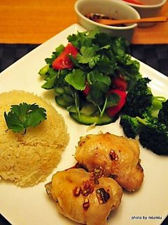 海南鶏飯(炊飯器で)-レシピのメイン写真