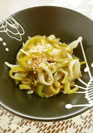 ピーマンと玉ねぎのドレッシング煮-レシピのメイン写真