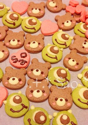 くまﾁｬﾝ＆ﾏｲｸの可愛いクッキー♡-レシピのメイン写真