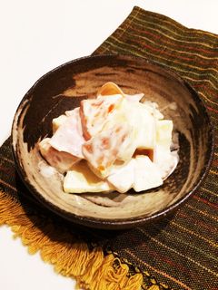 柿とりんごのフルーツサラダ-レシピのメイン写真