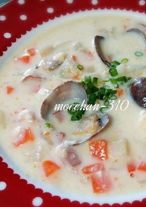 クラムチャウダー*チーズのコクが美味しい-レシピのメイン写真