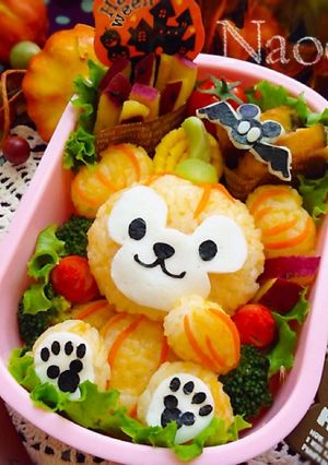 キャラ弁★ハロウィンパンプキンダッフィー-レシピのメイン写真