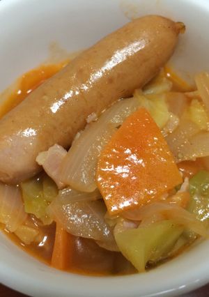 キャベツと野菜のケチャップ煮-レシピのメイン写真