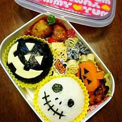 รูปของ キャラ弁★ハロウィン★ジャック★かぼちゃ