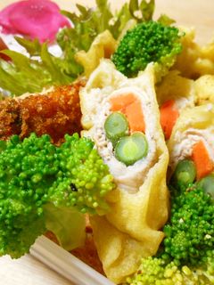 いんげんと人参の肉巻き天ぷら-レシピのメイン写真