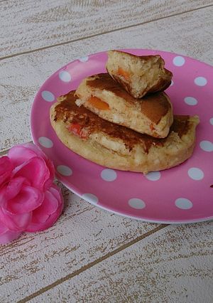 熟れた柿でしっとりホットケーキ☆-レシピのメイン写真