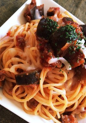 茄子のモッツァレラボロネーゼ！パスタ-レシピのメイン写真