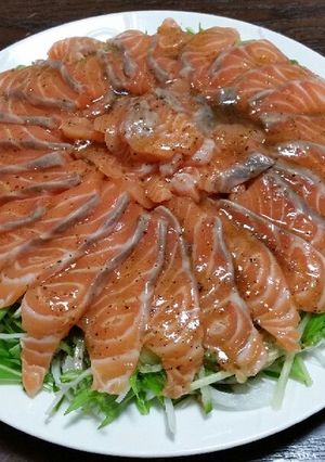 簡単！我が家のサーモンのカルパッチョ-レシピのメイン写真