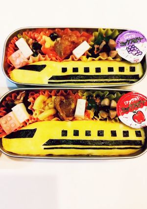 電車、新幹線のキャラ弁☆ドクターイエロー-レシピのメイン写真