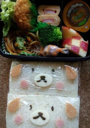 ♡キャラ弁♡サンドイッチのわんちゃん-レシピのメイン写真