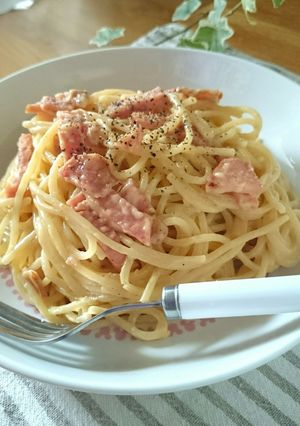 簡単ランチ☆オイマヨでカルボナーラ風★-レシピのメイン写真