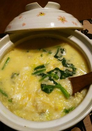 夜食＊風邪に！卵おじや♪コンソメ×白だし-レシピのメイン写真