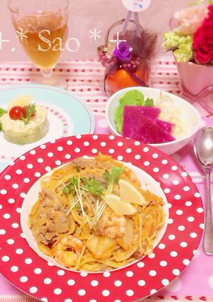 簡単♡豚キムチのクリームパスタ♡-レシピのメイン写真