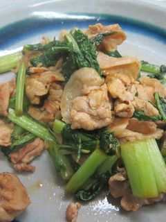 蕪の葉と豚肉のカレー炒め-レシピのメイン写真