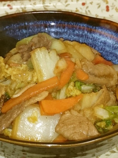 自家製焼肉のたれで白菜と豚肉炒め♪-レシピのメイン写真