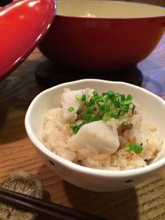 里芋と梅干しの炊き込みご飯-レシピのメイン写真
