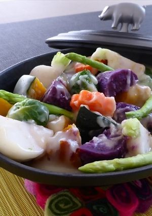 ストウブで彩り野菜のごろごろシチュー-レシピのメイン写真