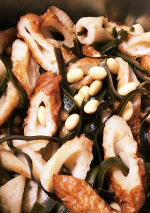 簡単！ちくわと昆布と大豆の煮物★-レシピのメイン写真