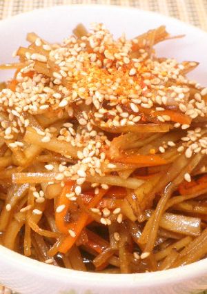 ご飯がすすむ！甘辛～い金平ゴボウ-レシピのメイン写真