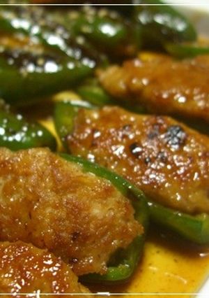 【照焼味】ピーマンの肉詰め♪-レシピのメイン写真