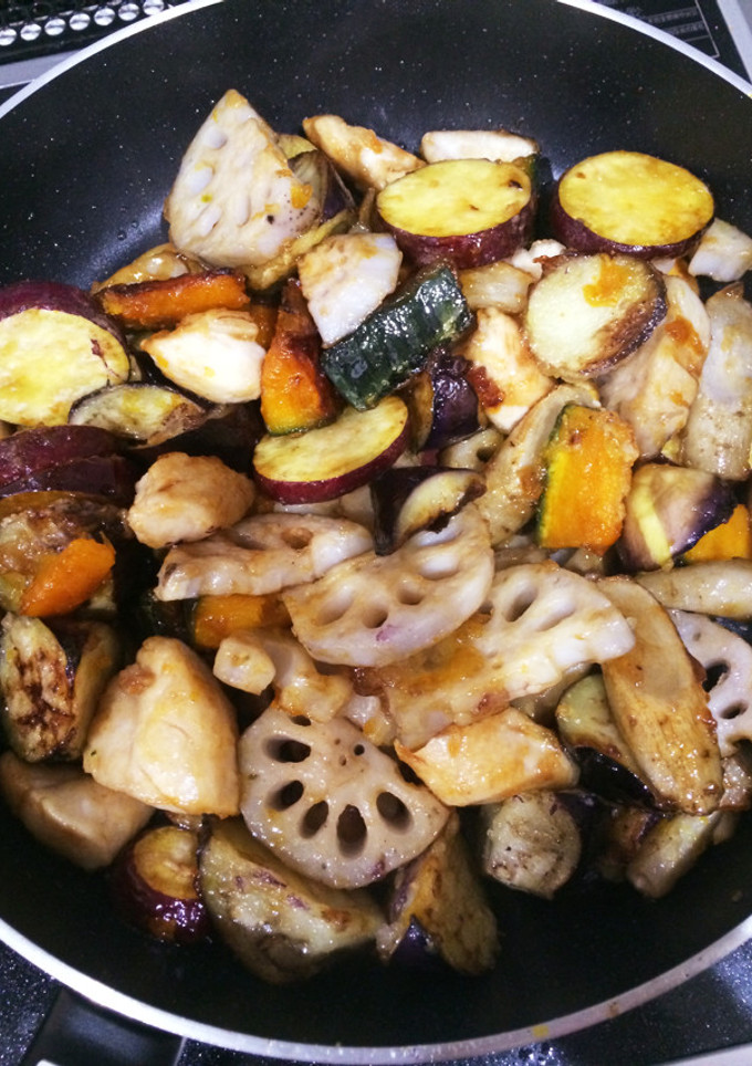 鶏肉と根菜の甘酢炒め-レシピのメイン写真