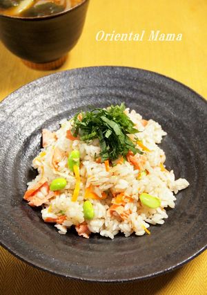 秋鮭の彩り生姜ごはん-レシピのメイン写真