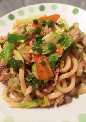 ズボラなバター醤油焼きうどん-レシピのメイン写真