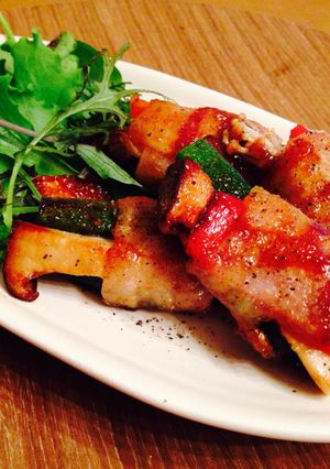 豚肉のスパイシー彩り野菜巻き-レシピのメイン写真