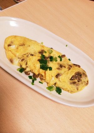 納豆チーズオムレツ-レシピのメイン写真