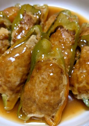 エノキで増々💫ピーマンの肉詰め-レシピのメイン写真