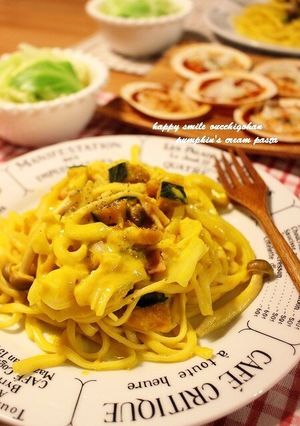 Cafe風かぼちゃの豆乳クリームパスタ＊-レシピのメイン写真