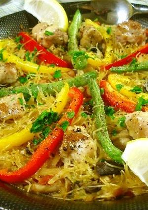 野菜ときのこ・チキンのパスタパエリア-レシピのメイン写真