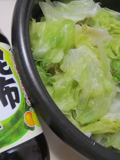 豚肉とレタスの蒸し鍋(風)-レシピのメイン写真