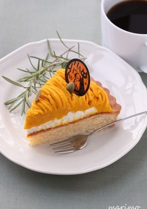 ハロウィンに★かぼちゃモンブランタルト-レシピのメイン写真