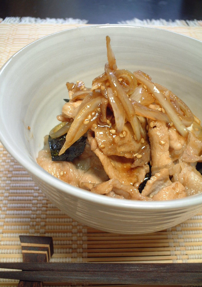 手抜きで☆しょうが焼き丼-レシピのメイン写真
