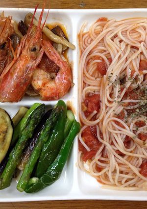 アンチョビとトマトのパスタ（小麦なし）-レシピのメイン写真