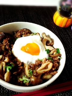 挽き肉ときのこ丼 柚胡椒風味♪-レシピのメイン写真