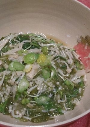 めかぶと水菜の酢の物☆-レシピのメイン写真