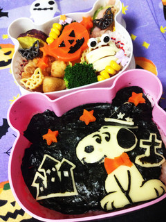 ハロウィン☆スヌーピー キャラ弁-レシピのメイン写真