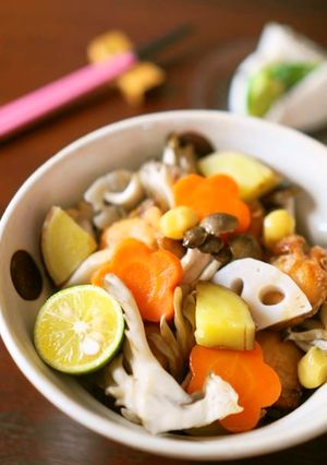 秋鮭と彩り野菜の吹き寄せ丼-レシピのメイン写真