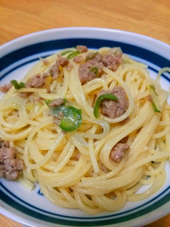 ひき肉とピーマンのパスタ-レシピのメイン写真