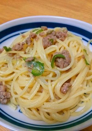 ひき肉とピーマンのパスタ-レシピのメイン写真