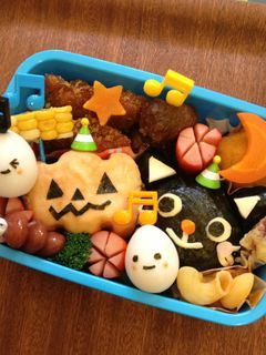 キャラ弁☆ハロウィンパーティ☆かぼちゃ-レシピのメイン写真